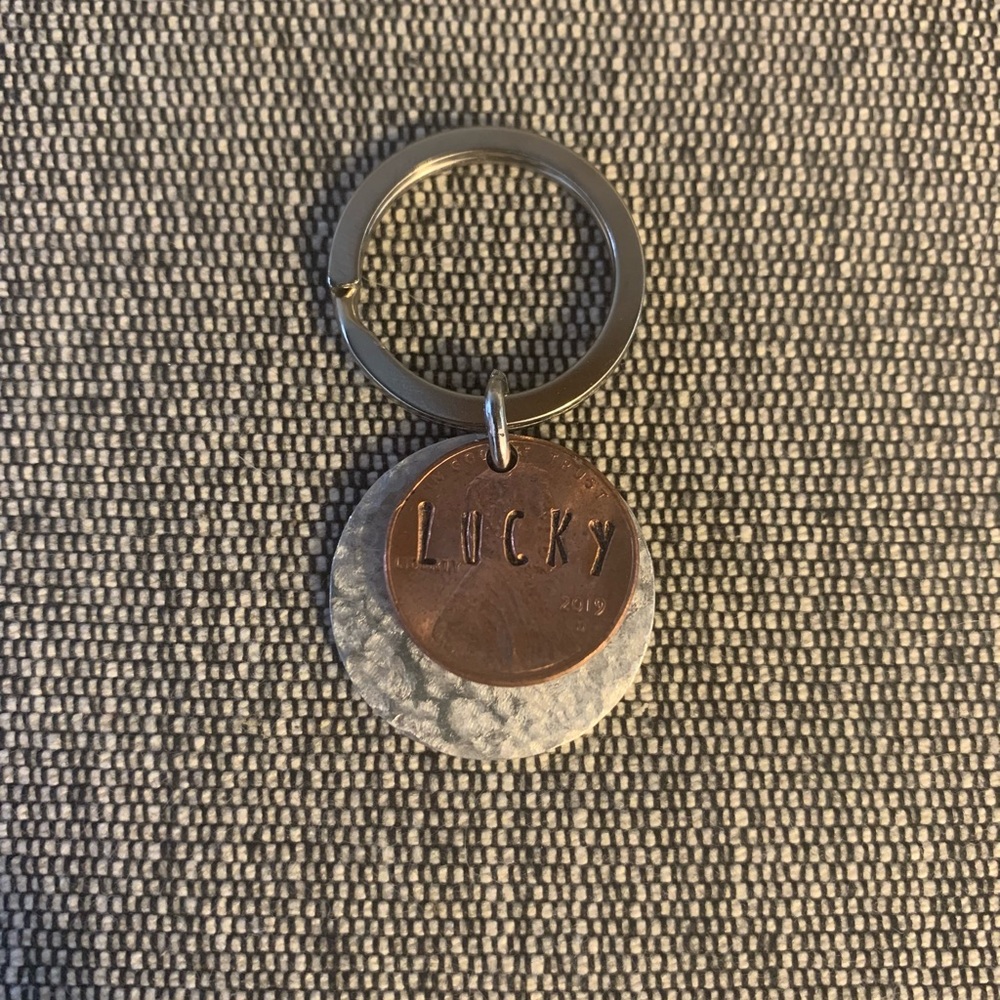Stamped Lucky Penny Keychain